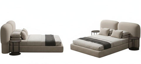 Aura Curve Upholstered Bed